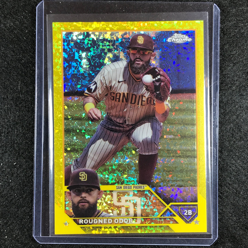 2023 Chrome Update Rougned Odor Base Yellow Mini Diamond 2/75