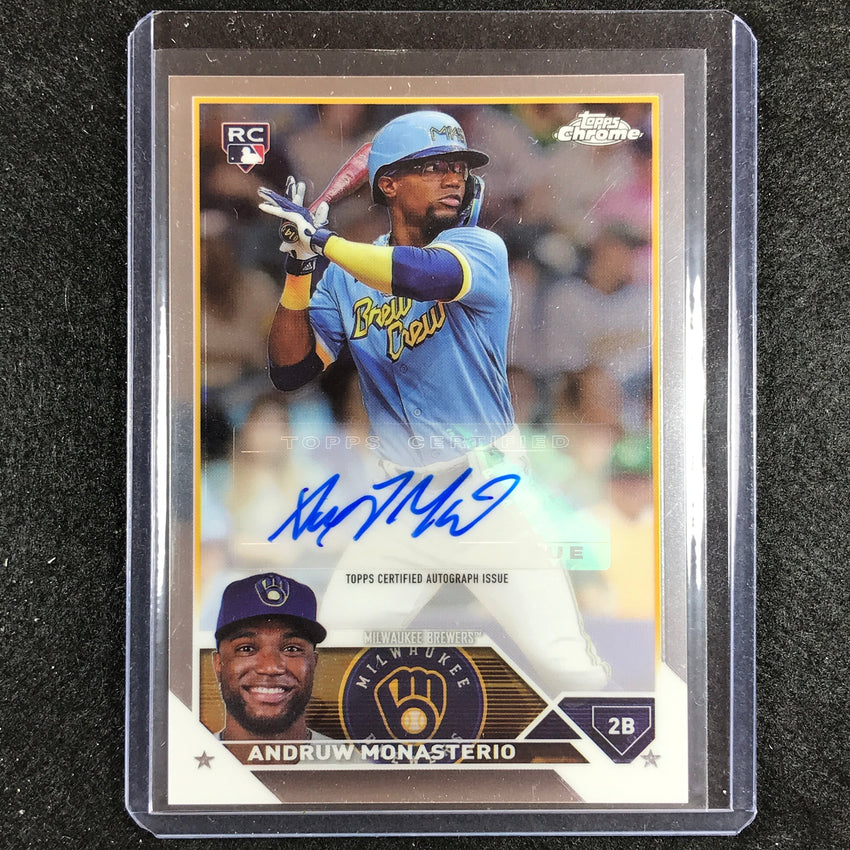 2023 Chrome Update Andruw Monasterio Chrome Rookie Auto No Am