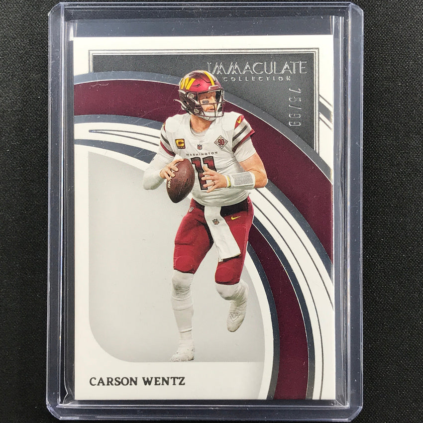 2022 Immaculate Carson Wentz Base 75/99