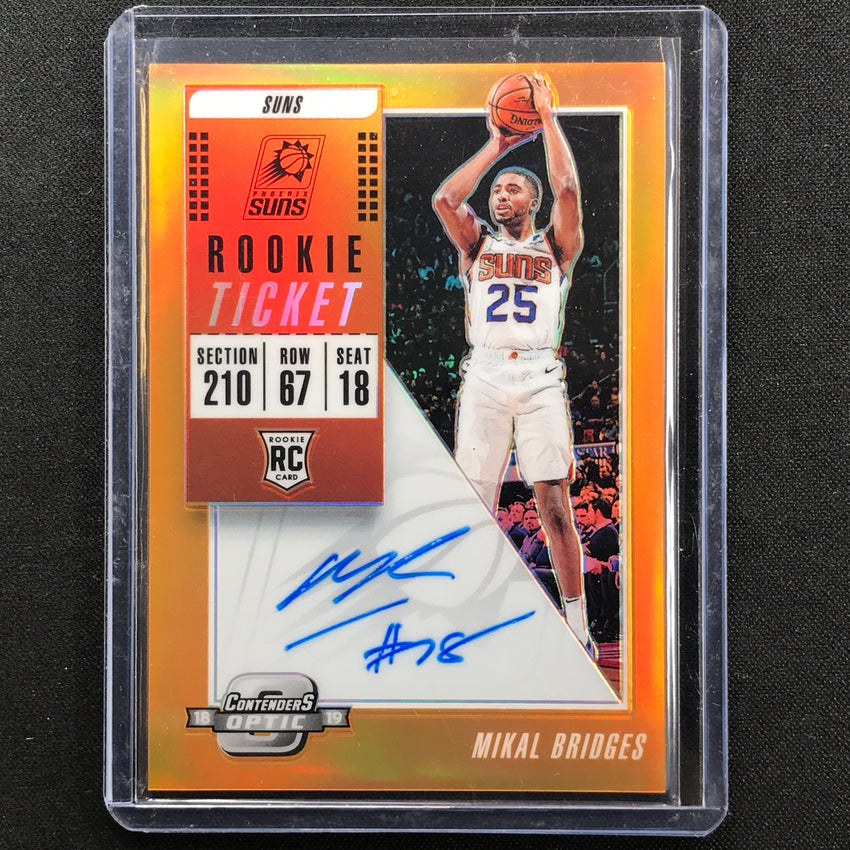 2018-19 Contenders Optic Mikal Bridges Rookie Ticket Auto Orange 22/25