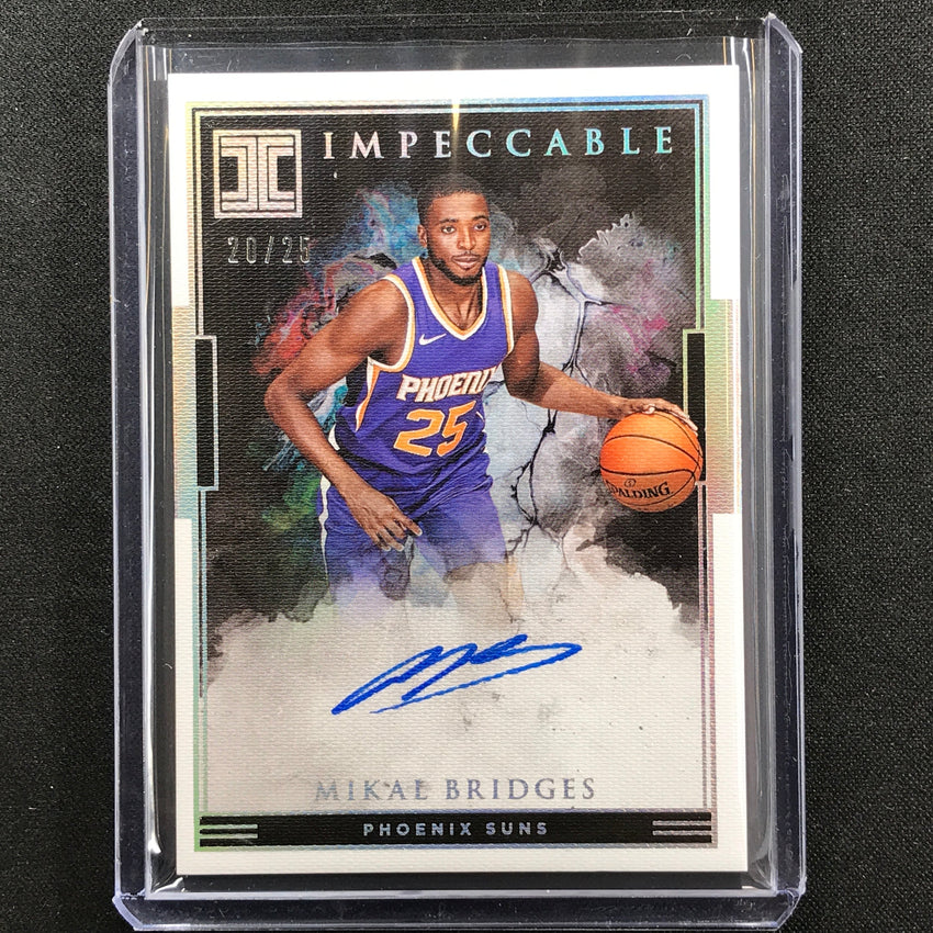 2018-19 Impeccable Mikal Bridges Rookie Signatures Auto Holo Silver 20/25