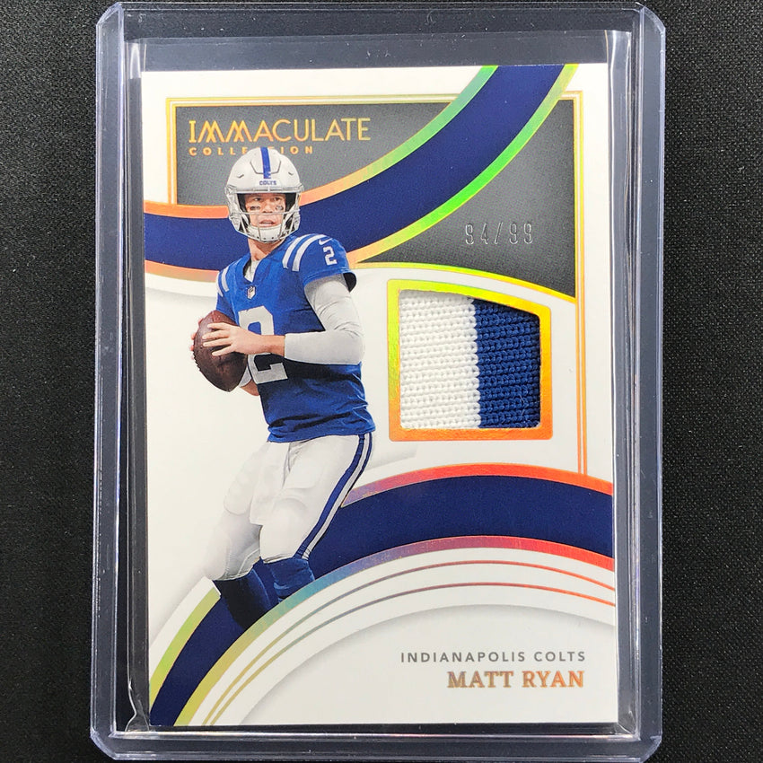 2022 Immaculate Matt Ryan Memorabilia Patch 94/99