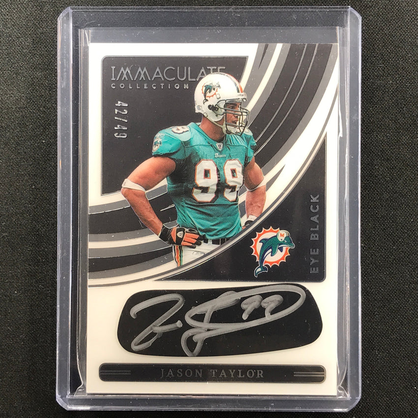 2022 Immaculate Jason Taylor Eye Black Signatures Auto 42/49