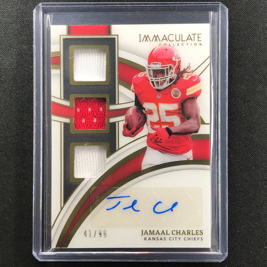 2022 Immaculate Jamaal Charles Triple Jersey Patch Auto 41/99