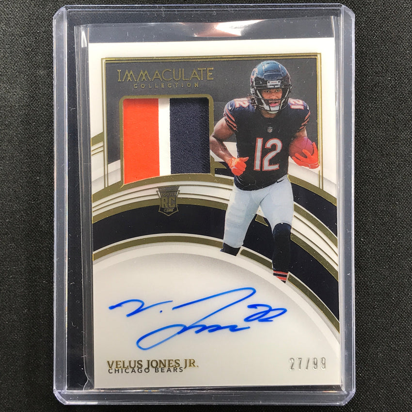 2022 Immaculate Velus Jones Jr. Rookie Patch Auto 27/99