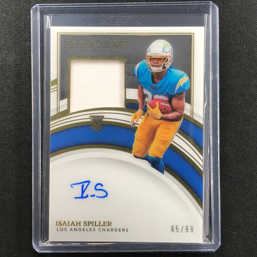 2022 Immaculate Isaiah Spiller Rookie Patch Auto 85/99