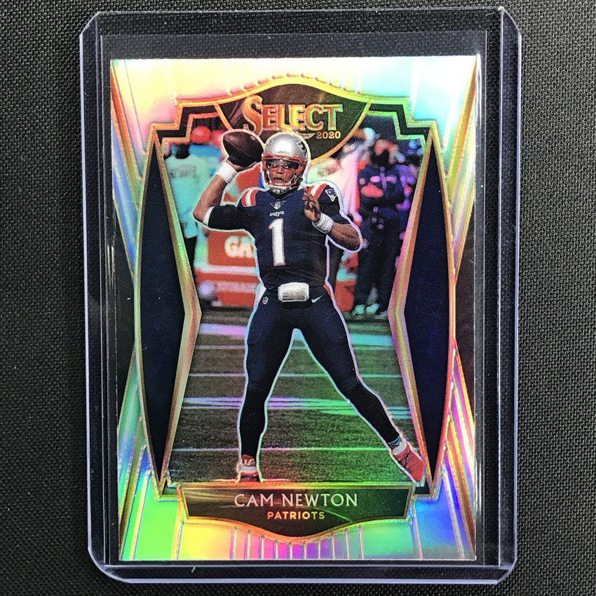 2020 Select CAM NEWTON Premier Level Silver Prizm #136