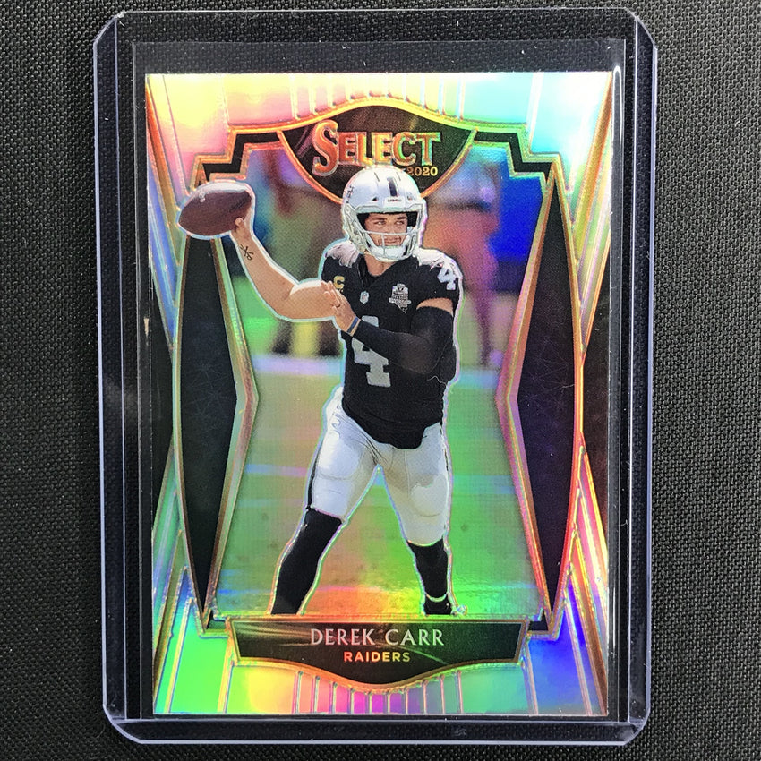 2020 Select Derek Carr Premier Level Silver Prizm No 132