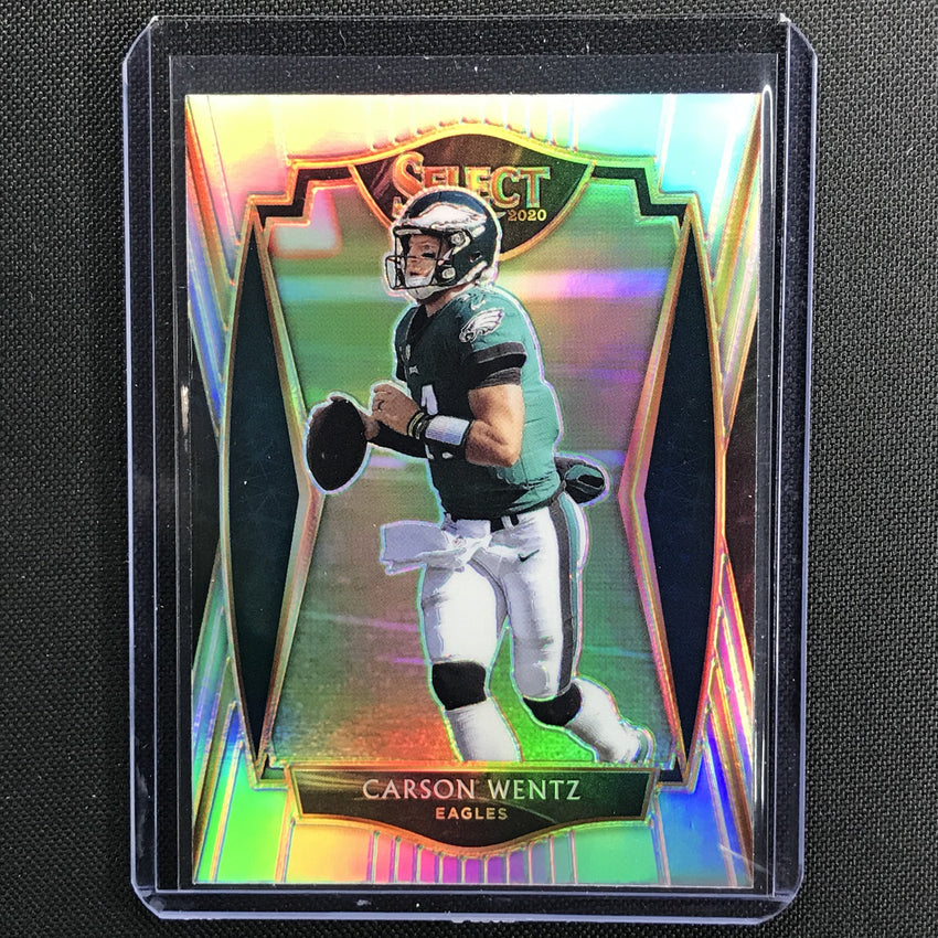 2020 Select CARSON WENTZ Premier Level Silver Prizm #116