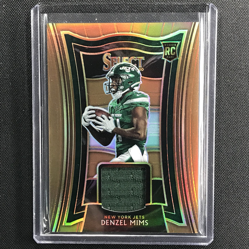 2020 Select Denzel Mims Rookie Swatches Jersey Copper 46/49