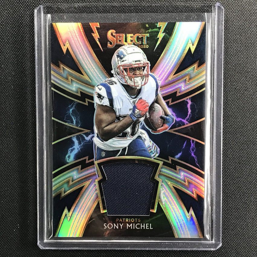 2020 Select Sony Michel Sparks Prizm Relic Jersey Silver 72/99