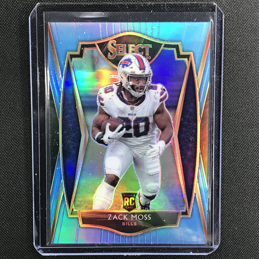 2020 Select Zack Moss Premier Level Rookie Light Blue 82/99