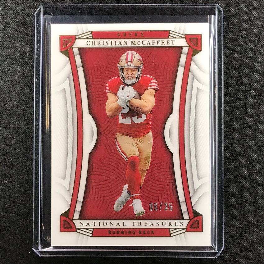 2022 National Treasures Christian Mccaffrey Acetate Base Gold 6/35