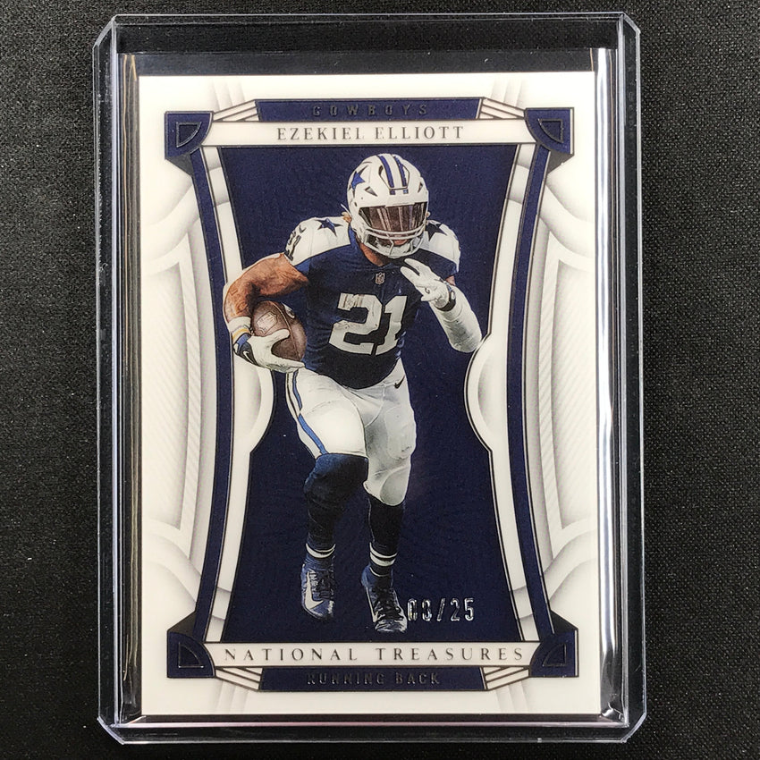 2022 National Treasures Ezekiel Elliott Acetate Base Holo Silver 8/25