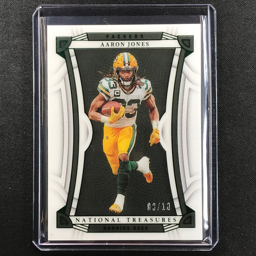 2022 National Treasures Aaron Jones Acetate Base Emerald Green 9/10