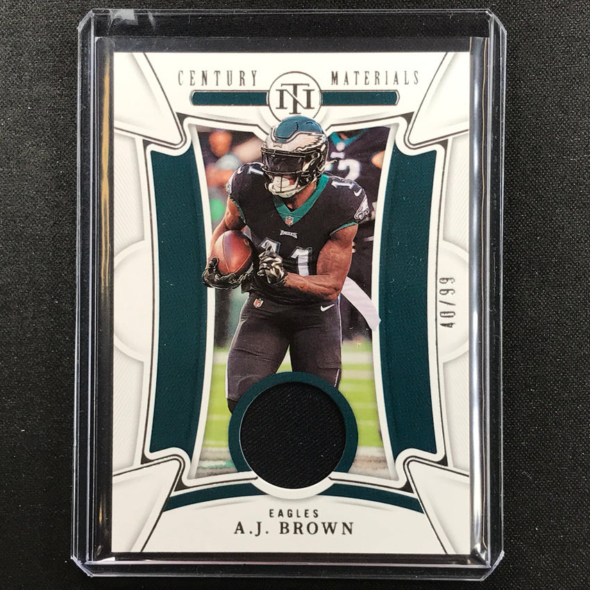 2022 National Treasures A.j. Brown Century Materials Relic Silver 40/99