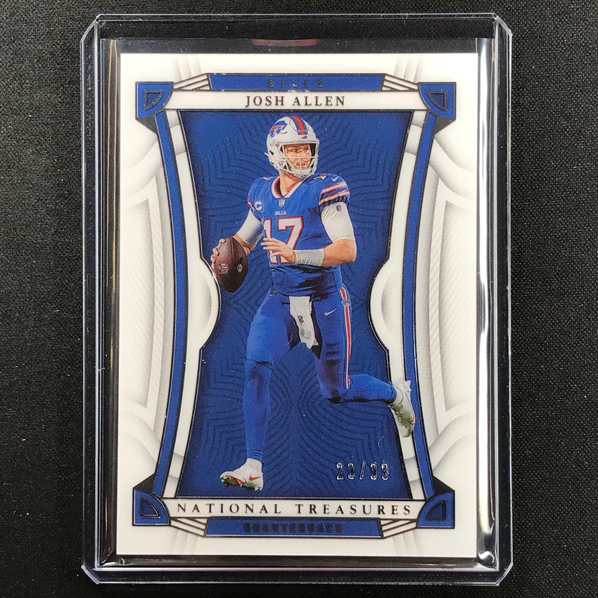 2022 National Treasures Josh Allen Acetate Base Silver 23/99