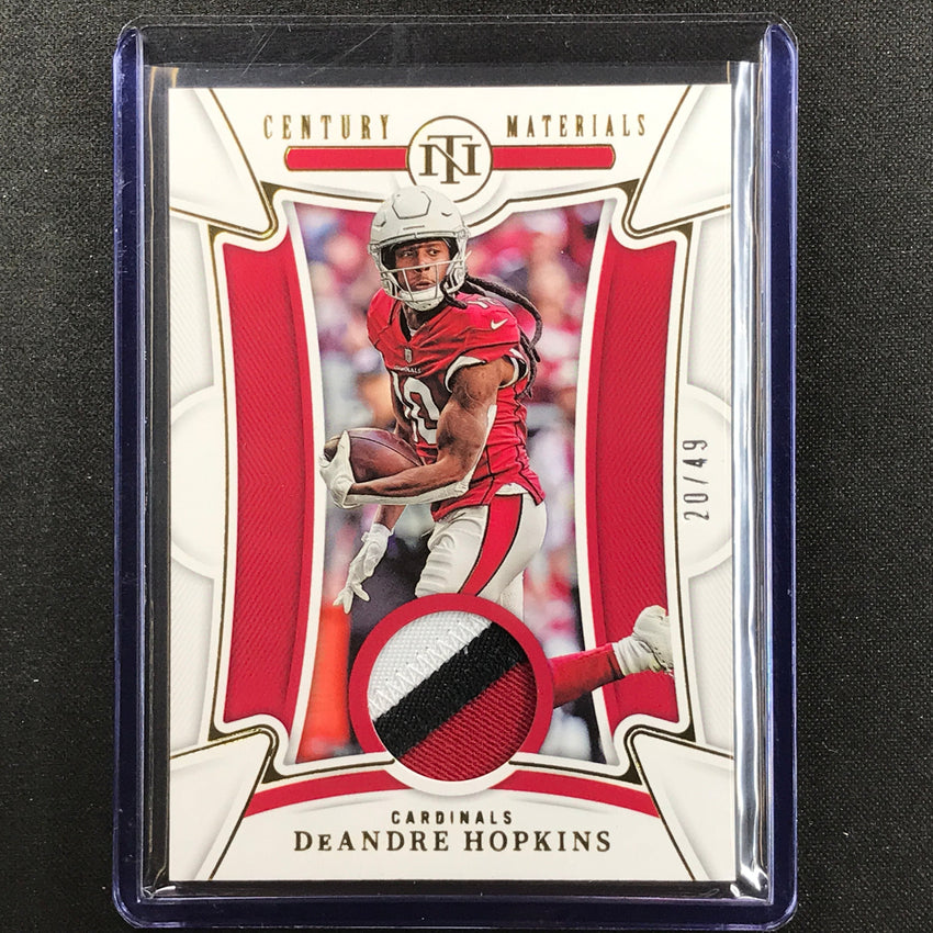 2022 National Treasures Deandre Hopkins Century Materials Relic Patch Gold 20/49