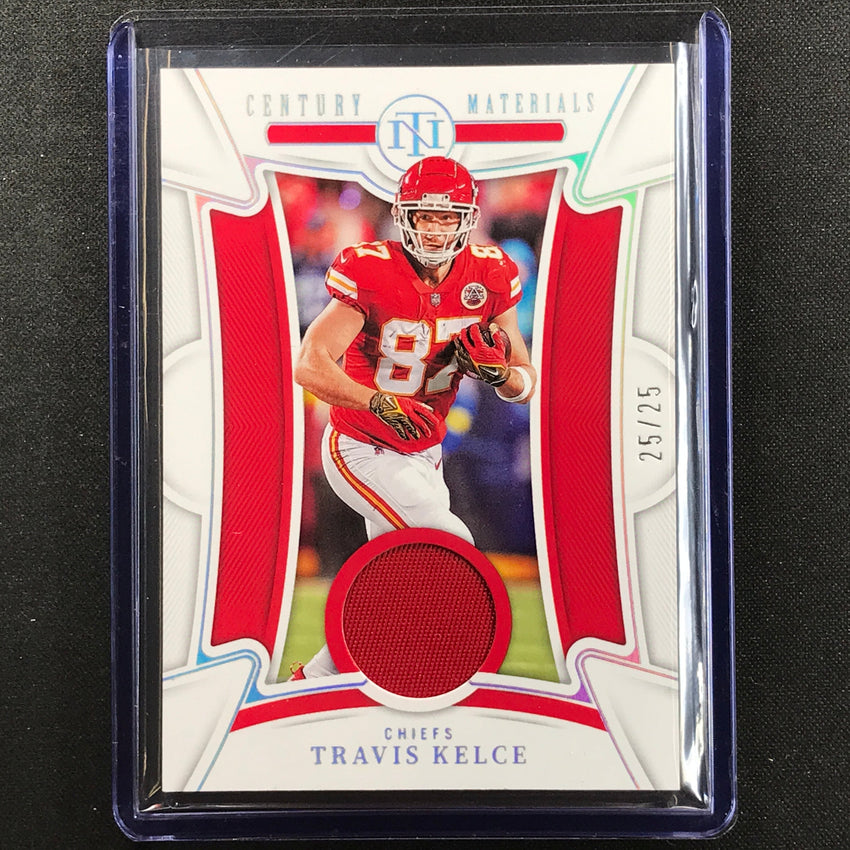 2022 National Treasures Travis Kelce Century Materials Relic Patch Silver 25/25