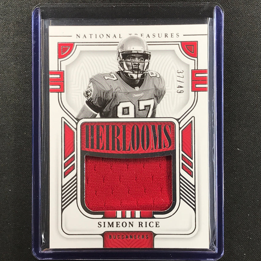 2022 National Treasures Simeon Rice Heirlooms Relic Silver 37/49