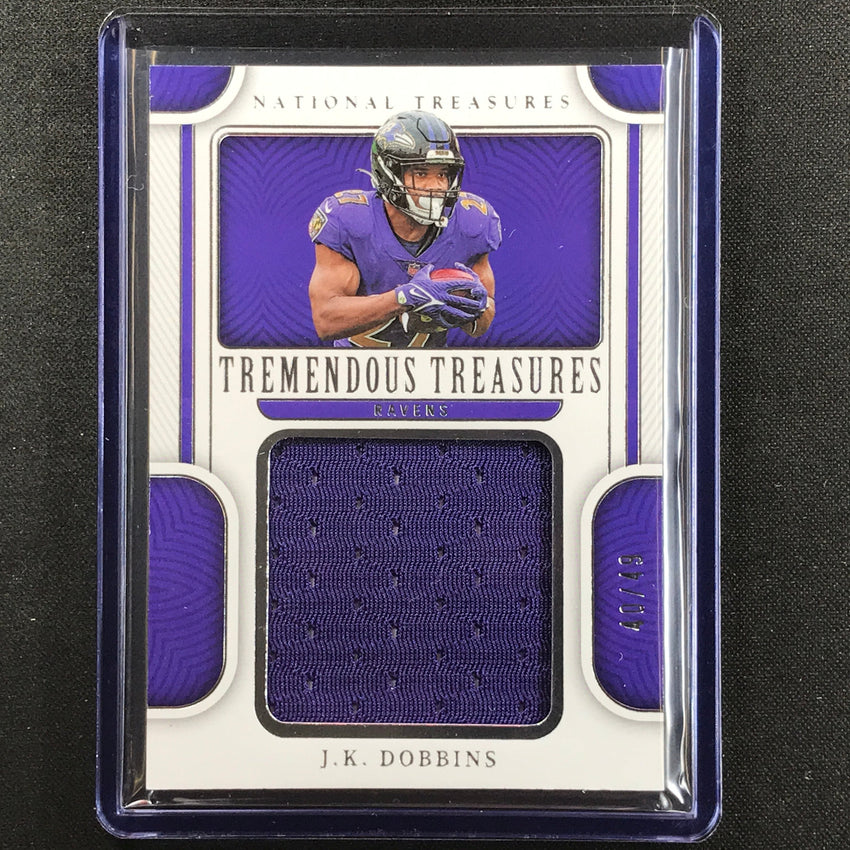 2022 National Treasures J.k. Dobbins Tremendous Treasures Relic Silver 40/49