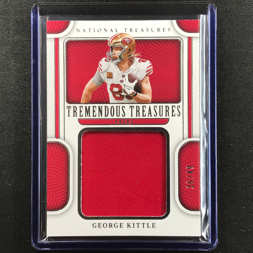 2022 National Treasures George Kittle Tremendous Treasures Relic Silver 36/49