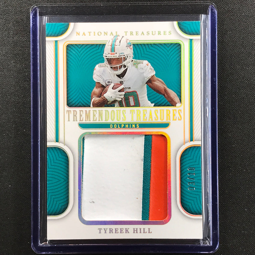 2022 National Treasures Tyreek Hill Tremendous Treasures Relic Patch Gold 3/10
