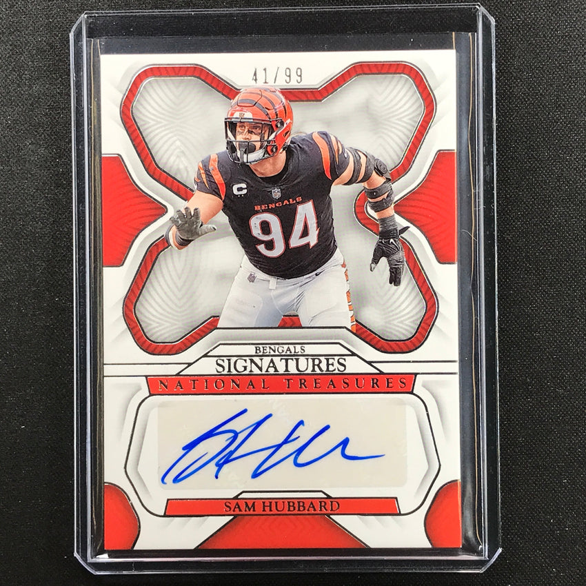 2022 National Treasures Sam Hubbard Signatures Auto Silver 41/99