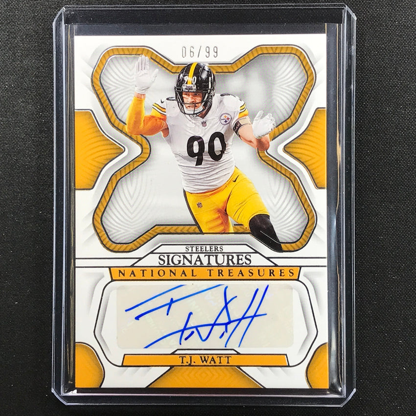 2022 National Treasures T.j. Watt Signatures Auto Silver 6/99