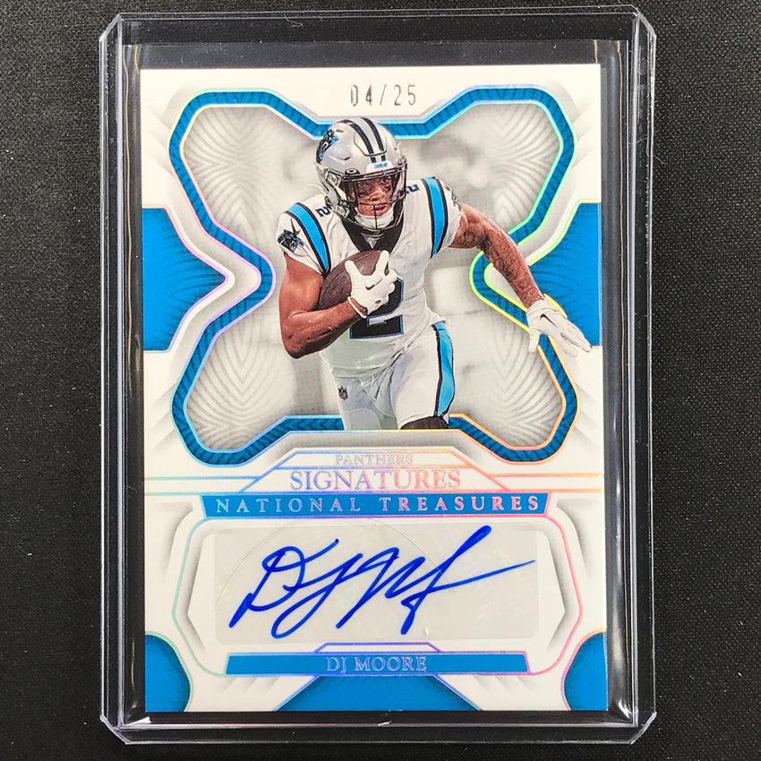 2022 National Treasures Dj Moore Signatures Auto Holo Silver 4/25