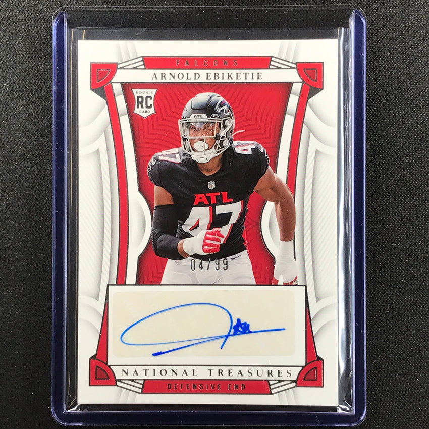 2022 National Treasures Arnold Ebiketie Rookie Signatures Auto Silver 4/99