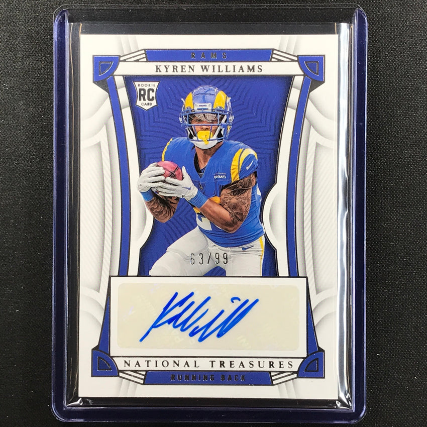 2022 National Treasures Kyren Williams Rookie Signatures Auto Silver 63/99