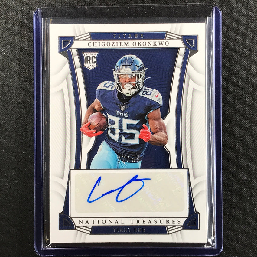 2022 National Treasures Chigoziem Okonkwo Rookie Signatures Auto Silver 92/99