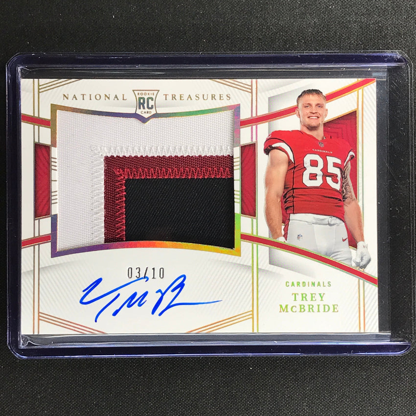 2022 National Treasures Trey Mcbride Rookie Material Signatures Patch Auto 3/10