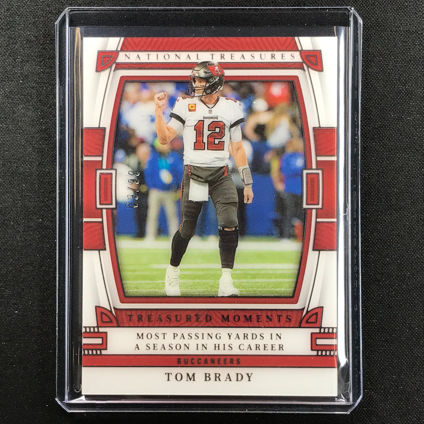 2022 National Treasures Tom Brady Acetate Treasured Moments Base Silver 9/99