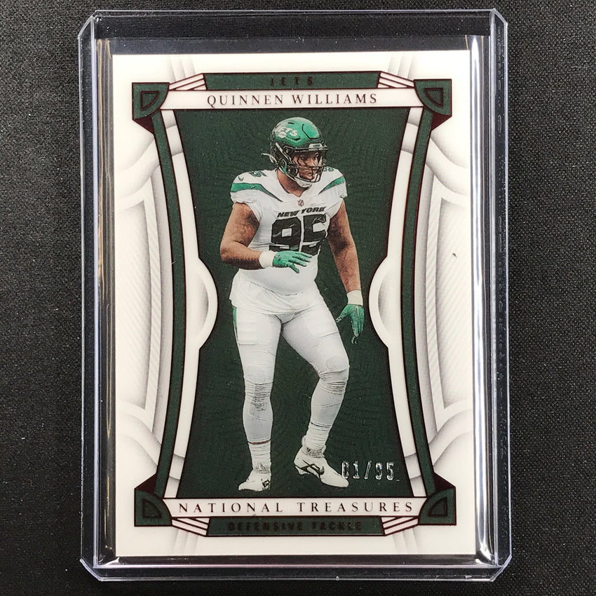 2022 National Treasures Quinnen Williams Acetate Base Jersey Number Red 1/95