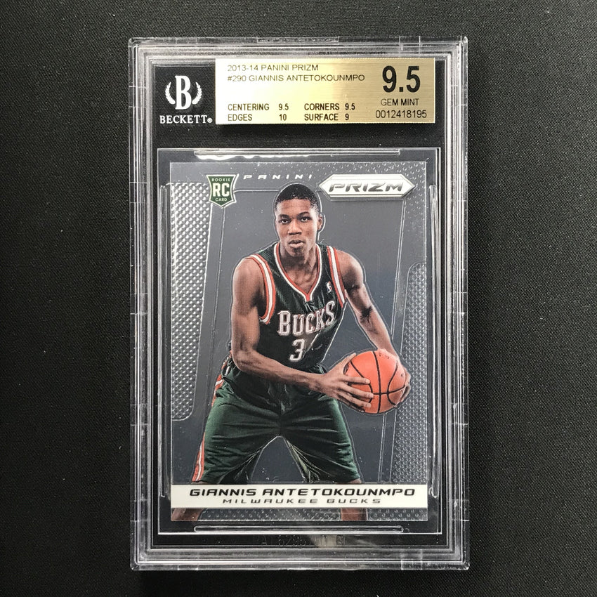 2013-14 Prizm GIANNIS ANTETOKOUNMPO Prizm Rookie BGS 9.5 (195)-Cherry Collectables