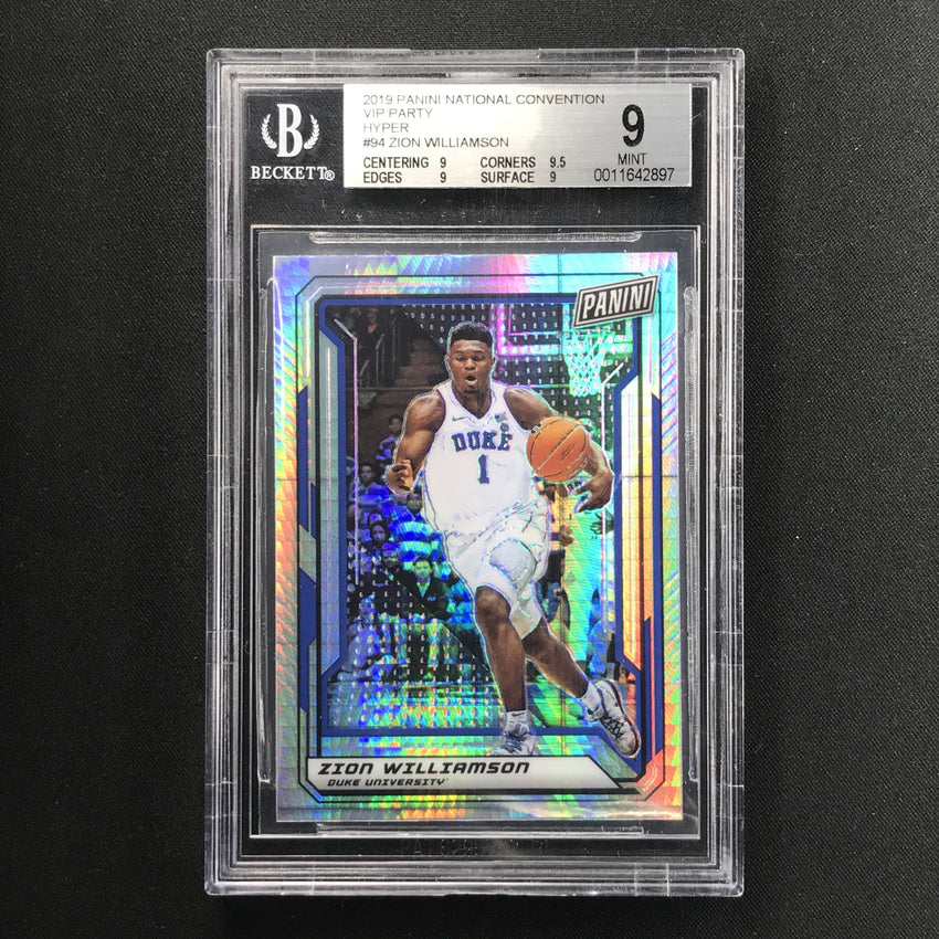 2019 National Convention ZION WILLIAMSON Hyper Rookie Prizm BGS 9-Cherry Collectables