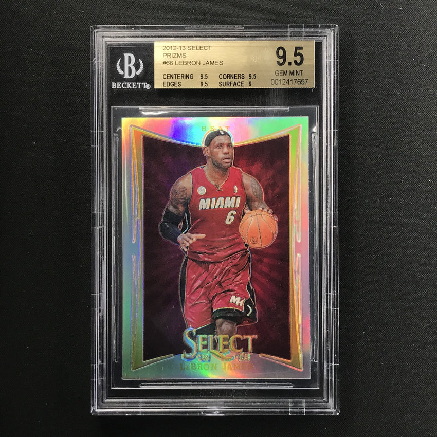 2012-13 Select LEBRON JAMES Prizm Silver BGS 9.5-Cherry Collectables
