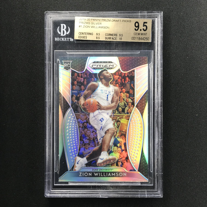 2019-20 Prizm Draft Picks ZION WILLIAMSON Silver Prizm Rookie BGS 9.5-Cherry Collectables