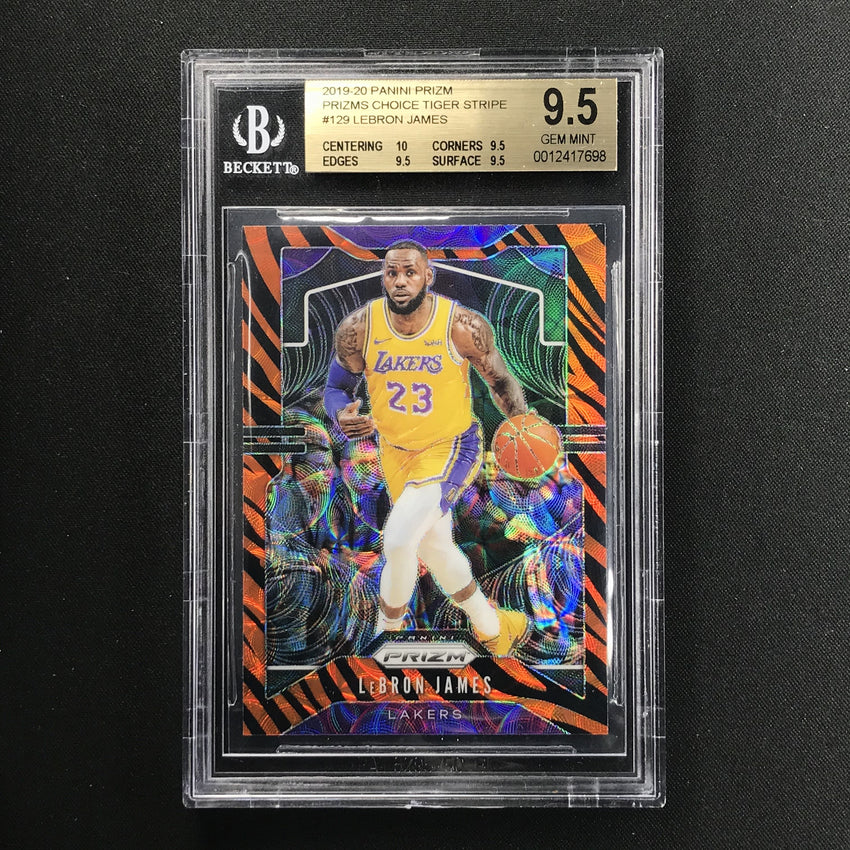 2019-20 Prizm LEBRON JAMES Tiger Stripe Prizm BGS 9.5 (698)-Cherry Collectables