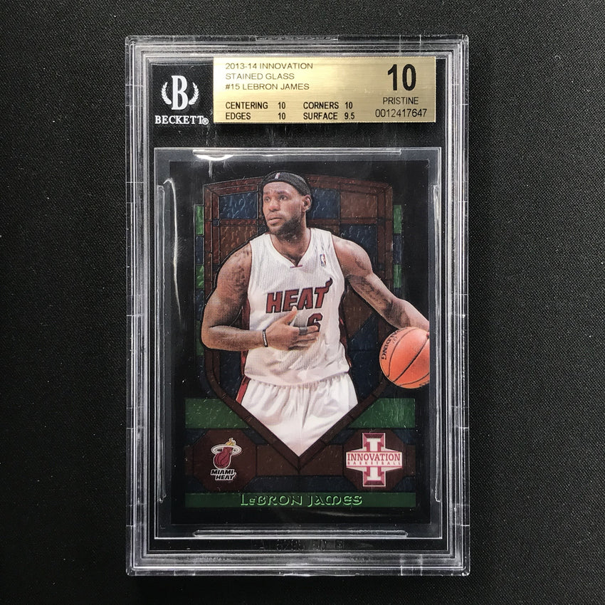 2013-14 Innovation LEBRON JAMES Stained Glass BGS 10 PRISTINE POP 1-Cherry Collectables