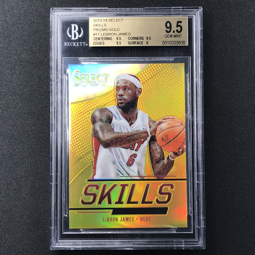 2013-14 Select LEBRON JAMES Skills Gold Prizm 6/10 BGS 9.5-Cherry Collectables