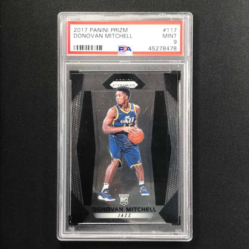 2017-18 Prizm DONOVAN MITCHELL Rookie Prizm Base PSA 9 (478)-Cherry Collectables