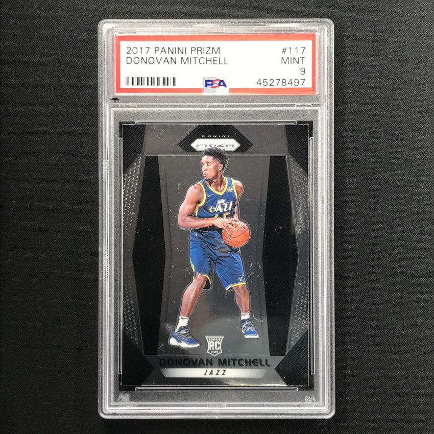 2017-18 Prizm DONOVAN MITCHELL Rookie Prizm Base PSA 9 (497)-Cherry Collectables