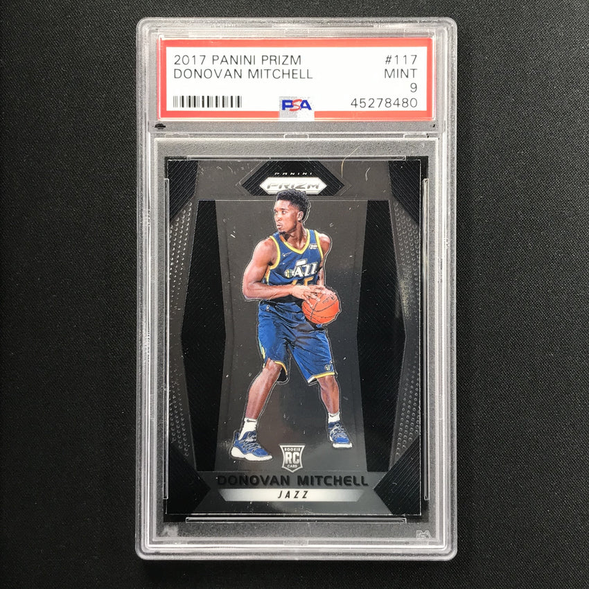 2017-18 Prizm DONOVAN MITCHELL Rookie Prizm Base PSA 9 (480)-Cherry Collectables