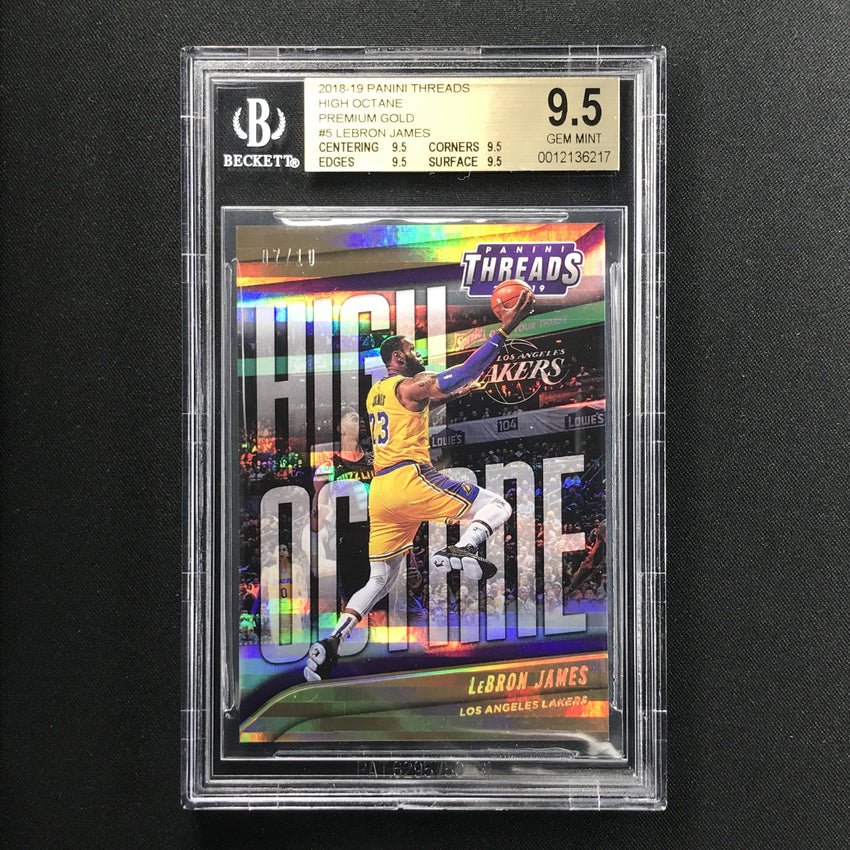 2018-19 Threads LEBRON JAMES High Octane Gold 7/10 BGS 9.5-Cherry Collectables