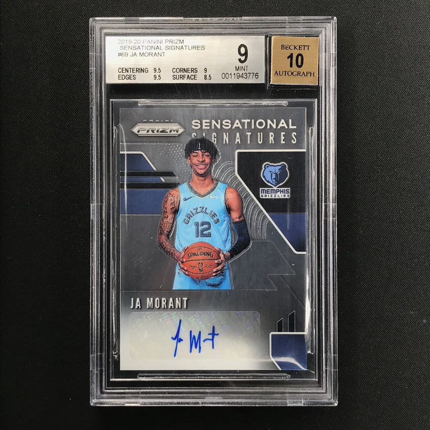 2019-20 Prizm JA MORANT Sensational Signatures Auto BGS 9/10-Cherry Collectables
