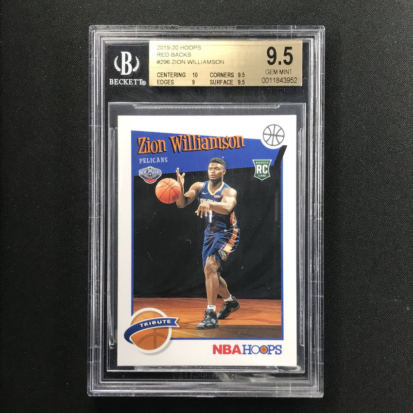 2019-20 Hoops ZION WILLIAMSON Tribute Rookie Red Back BGS 9.5 SSP!-Cherry Collectables