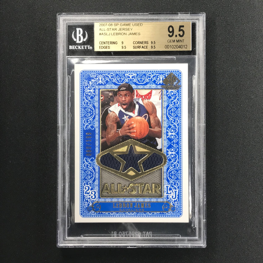 2007-08 SP Game Used LEBRON JAMES All Star Jersey 80/199 BGS 9.5-Cherry Collectables